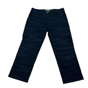 Missoni Sport Women's Navy Blue Textured Cropped Trousers Size 42 Italy